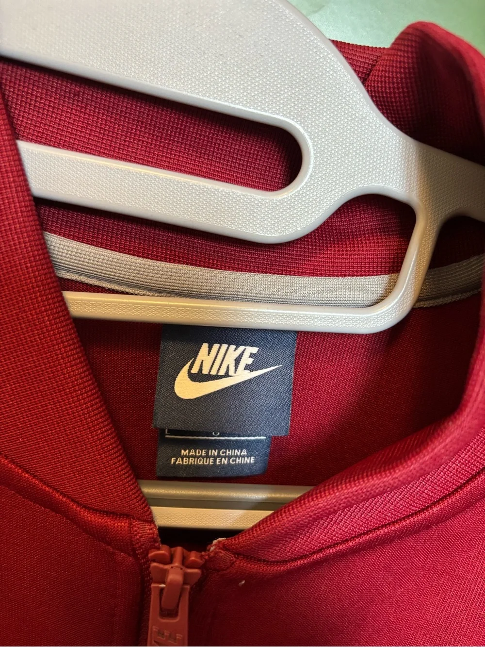 Nike track bomber jacket maroon